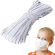 1pcs Elastic String Flat Elastic Cord,10M White Flat Elastic Band Cord,1/4 inch 6mm Flat Elastic Band for Sewing DIY Mask,Arts and Crafts,Dressmaking,DIY Projects,Haberdashery and Clothing Material