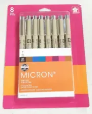 Sakura Pigma Micron Fineliner Pens Archival Coloured Ink Pens 08 Nib Size 0.5mm