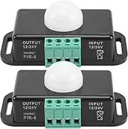 Motion Sensor Switch, 12V 24V PIR Sensor LED for Flexible LED Strips Light, 2 Pack