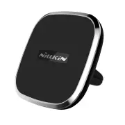 Air Vent Mount Magnetic QI Wireless Car Charger 2 For iphone Samsung Black