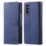 For Samsung Galaxy Z Fold4 5G Leather Texture Phone Case - Pu Tpu