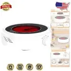 Sleek White 700W Mini Hot Plate - Portable Ceramic Stove for Effortless Cooking
