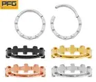 Surgical Steel Hinged Hoop Segment Nose Septum Tragus Ring Sleeper Earrings