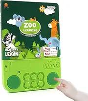 Joyfia Interactive Children's Sound Book, Realistic Animal Audio Developmental Book, Learning Educational Sensory Musical Toys for Toddlers 1-3, Birthday Gifts for Boys & Girls (Zoo-Themed)