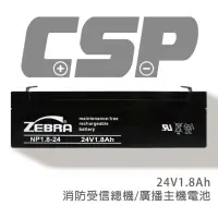 在飛比找momo購物網優惠-【CSP】NP1.8-24 鉛酸電池 24V1.8Ah(消防