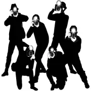 12 Pcs Paparazzi Silhouettes Cutouts Large Retro Removable PVC Wall Decal Sel...