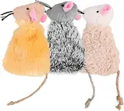 YARNOW 3Pcs Plush Cat Bite Resistant Soft Playthings for Kittens Interactive Dolls for Cat Entertainment Lightweight Scratch Resistant Pet Cats