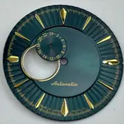 Dark Green 35mm Cocktail Dial with Golden Nails for NH39 Diving Watch Movement