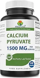Brieofood Calcium Pyruvate 1500mg per Serving - 240 Vegetarian Capsules