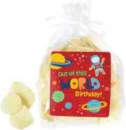 DISTINCTIVS Outer Space Party Chip Bag Stickers, Labels for Popcorn Bags - Space