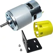 Hechengdianzi 775 DC Motor DC 12V 7500-15000RPM & Bracket High Speed Large Torque Low Noise Gear Motor Electronic Component Motor Perfect for DIY electric power tools
