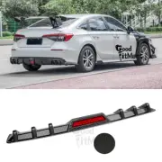 Carbon Fiber Rear Bumper Diffuser Lip w/LED Light For Honda Civic 11th 2022-2025