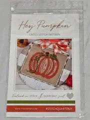 Stitch quarterly Hey Pumpkin Counted Cross Stitch Pattern Chart