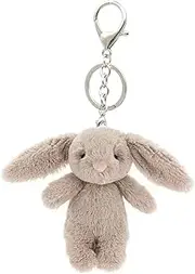 [LOHGOU] Cute Bunny Bag Charm, Plush Rabbit Keychain Mini Rabbit Car Keys Decor Purse Charm Pendant Decoration