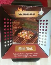 Mr. Bar-B-Q Premium Non-Stick Mini Wok Grill Top Tool Accessory