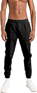 [Aruki] Men’s Joggers Basic Track Pants – Relaxed Fit Sweatpants, Sports Trousers, Casual Athletic Training Joggers for Running, Gym, Workouts, and Lounging – Jet Black – XLarge, Jet Black, XL