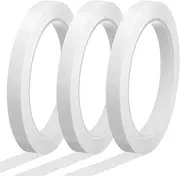 uxcell Whiteboard Tape 10mm x 66m Pinstripe Graphic Chart Line Grid Marking Tapes for Classroom Office Dry Erase Board Art, White, Pack of 3