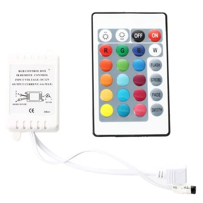 IR Box Remote Controller 24 Keys for RGB LED Light Strip U7D34960