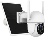 4G LTE Cellular Outdoor Wireless Security Camera, Built-in VSIM Card, No Wi-Fi Required, Solar Powered, PIR IR Motion Sensor, 2K HD Full Colour Night Vision, Remote Access, Bi-Directional Audio
