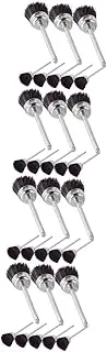 Beatifufu 4sets Ergonomic Nail Drill Bit Cleaning Brush for Nail Art Manicure Tool Cleaner Bit Brush Drill Cleaning Reusable for Home Salon 8pcs*4