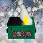 Dumpster Fire 2020 Christmas Ornament with Flickering LED Fire Light- USA Made