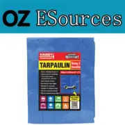 Blue 5ftx7ft Tarpaulin Tarp Canvas Waterproof Camping Poly Tarps Cover Sheet UV