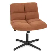 Costway Lamb Fleece Home Office Leisure Desk Chair Ultra Soft Upholstered Rocking Gaming Computer Chair Work Study