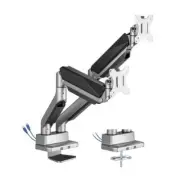 Brateck Dual Monitor Economy Heavy-Duty Gas Spring Monitor Arm with USD 3.0