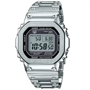【CASIO】G-SHOCK 全不鏽鋼方塊錶 太陽能電波x藍牙連結 GMW-B5000D-1 台灣卡西歐公司貨