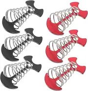 TOBBOMEY 6pcs Camping Tent Ground Pegs Fence to Wall Anchor Trailer Deck Anchors Aluminum Alloy Rope Buckle Tent Ground Anchors Tent Rope Camping Tent Pegs