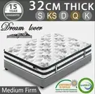 Dream Lover Mattress Double Queen King Single Pocket Spring Medium Firm Euro top