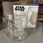 JoyJolt Star Wars Stormtrooper 3D Drinking Glass 6.5oz Disney Helmet Double Wall