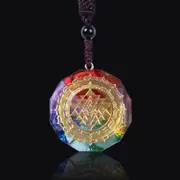Orgonite Pendant Sri Yantra Necklace Sacred Geometry Chakra Energy Necklace