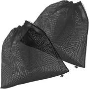 2pcs Water Pump Barrier Pouch Pond Mesh Pump Filter Bag Large Pump Net Bag with Drawstring