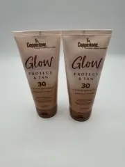 Coppertone Glow Protect and Tan Sunscreen Gradual Self Tanner SPF 30, 5 Oz Tube
