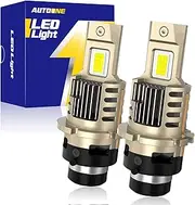 AUTOONE D4S D4R Bulbs, 600% Brighter D4S Bulbs, 6000K 24000 Lumens Brightest D4S Fog Light, 50000Hrs Long Lifespan
