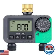 RESTMO Water Timer for Garden Hose, Sprinkler Timer with Brass Inlet, Automat
