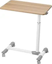 ETHU Overbed Table with Wheels, Rolling Tray Table, Laptop Desk, Height Adjustable Bedside Rolling Sofa Table