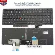 New US Backlit Keyboard for Lenovo Thinkpad T15g Gen1 P15 Gen1 P17 Gen1 Pointer