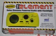Mayday The Element solar dynamo powered radio with flashlight new NOAA weather