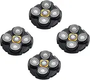 4PCS Shaver Replacement Blades Compatible with MicroTouch Titanium Head,Stainless Steel Material