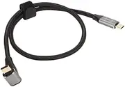USB C to USB C Cable 90 Degree for Steam Deck, 100W Right Angle USB C to C Type C PD Fast Charging Cord for Games, USB C Cable for Notebook Phone (50cm)