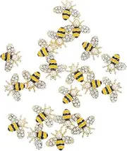 SOESFOUFU 20pcs Nail Art Accessories USB Rechargeable Heated Mittens Women Vacuum Mats Hands Small Trophy for for Nail Art Bee Charms Tiaras Spoon Nail Art Charms Golden Abs