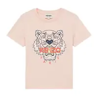 在飛比找momo購物網優惠-【KENZO】童裝 虎面圖案 粉色短袖T恤(4A、6A、8A