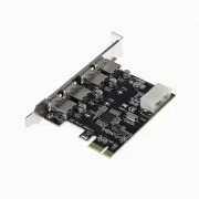 Pci-E Pcie To 4 Ports USB 3.0 Hub Pci-Express Card Expansion Port Adapter