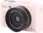 5K Digital Camera for Photography, 75MP Vlogging Camera with 18X Digital Zoom, WiFi Instant Sharing, 180 Degree Flip Screen