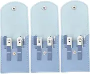 Healeved Professional Manicure Kit 3pc Set Nail Supplies Cuticle Nail Cutters Files Clips