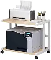 Printer Stand Floor Standing Double-Layer Movable Printer Storage Rack Home Office Multifunctional Storag Copying Organizing Rack Printer Table