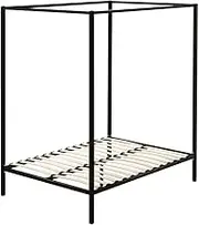 4 Four Poster Double Bed Frame with Black Finish