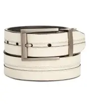 Kenneth Cole Mens Reversible Belt, White, 40